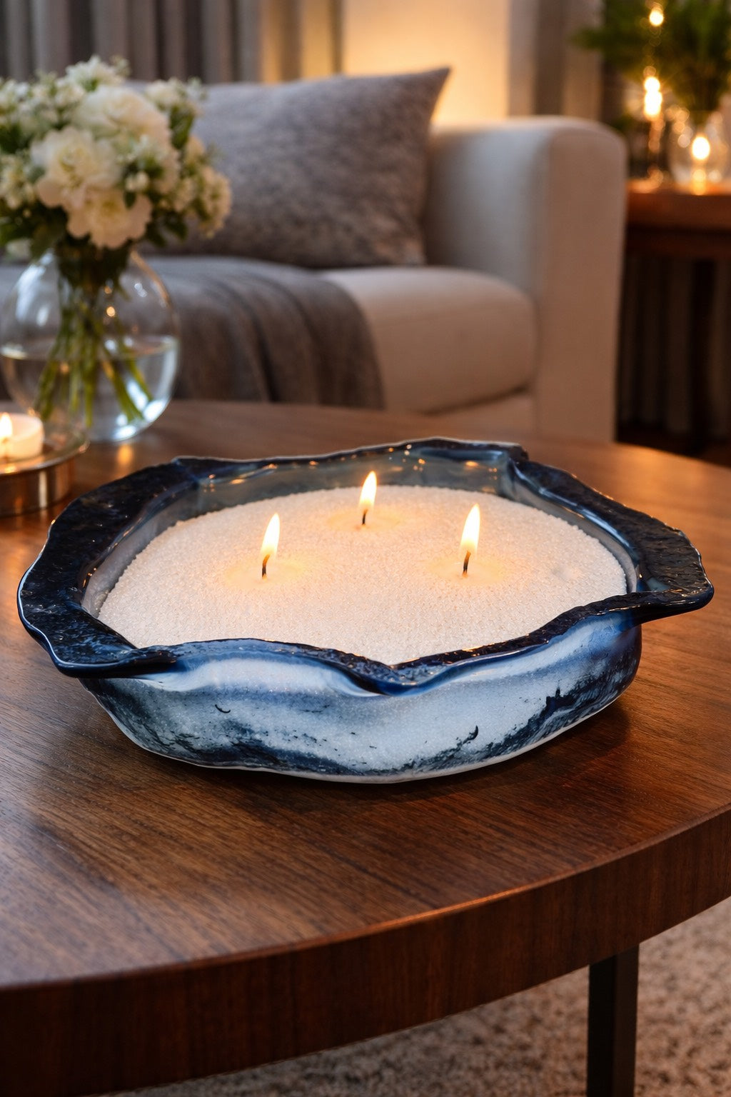500g Inara® Pearled Candle Box + 30 Wicks + Opal Luxe Glass Vase + 10ml Inara Fragrance Oil Bottle - Bundle
