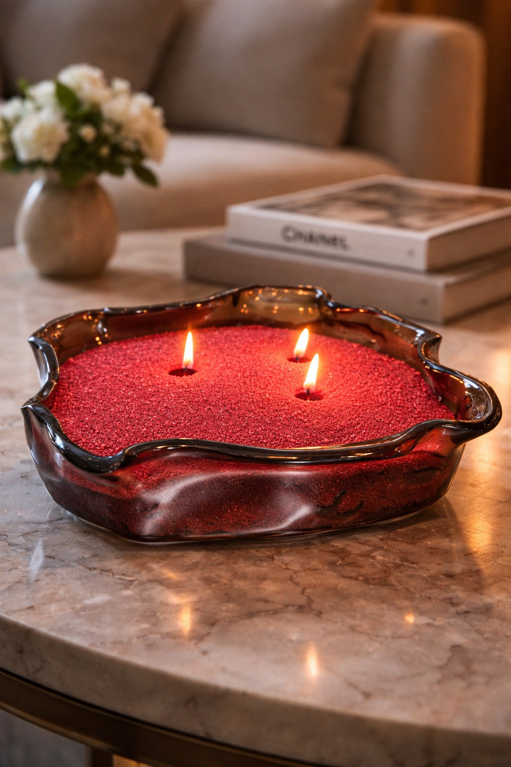 500g Inara® Pearled Candle Box + 30 Wicks + Opal Luxe Glass Vase + 10ml Inara Fragrance Oil Bottle  - Bundle