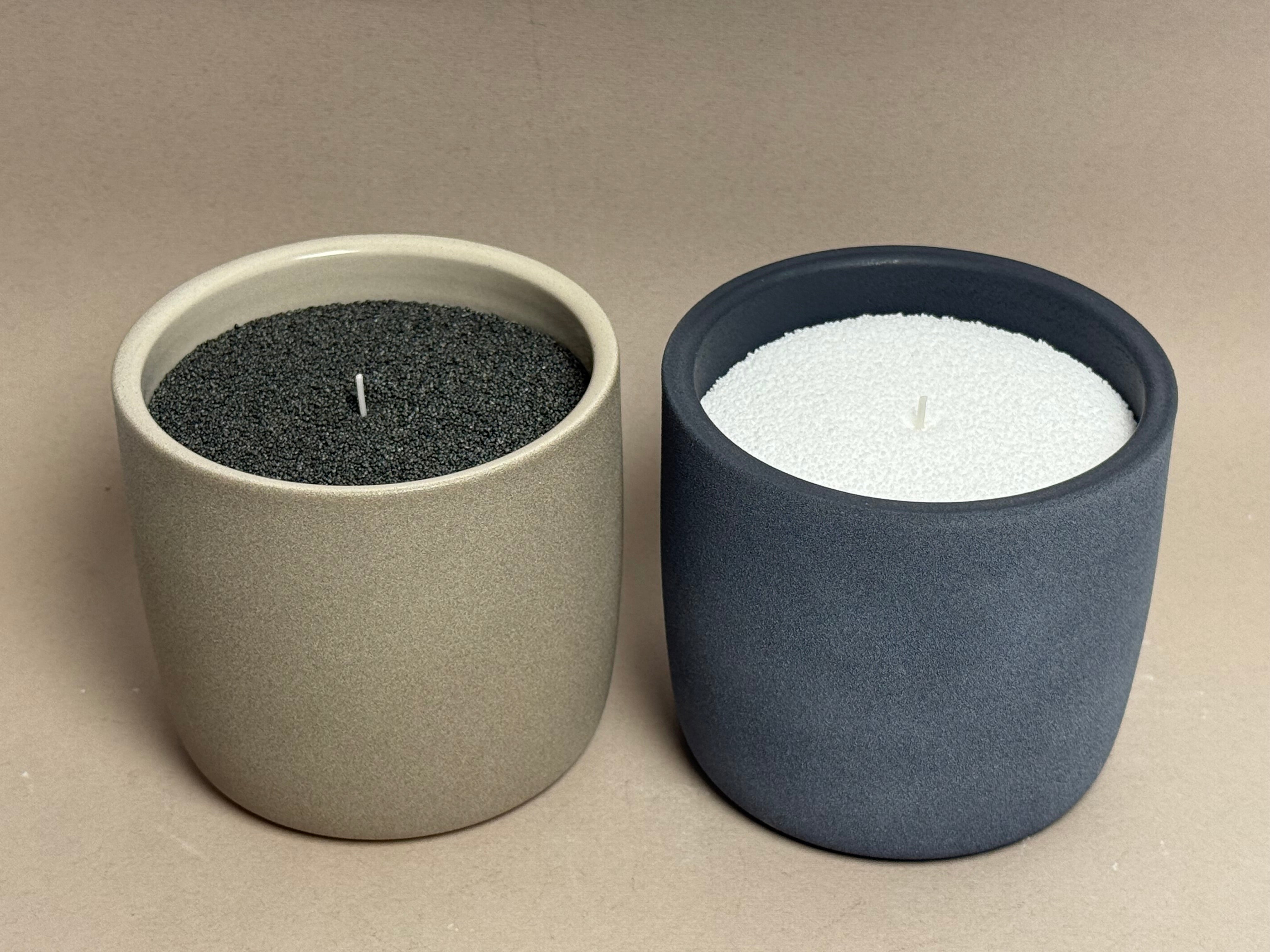 Taupe Stone Candle Vessel